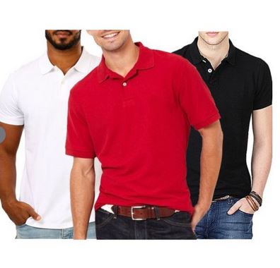 100% Heavy Duty T-shirt Cotton Men Polo Tshirt