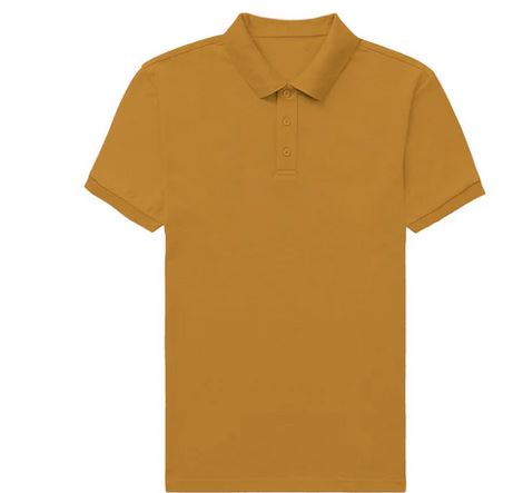 Fashion 100% Heavy Duty Mustard Yellow Cotton Men Polo Tshirt