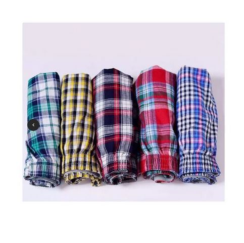 3 PIECES Finest Quality Pure Cotton Checked Men Boxers Very Comfortable Plaid Men Underwear (Colors May Vary)