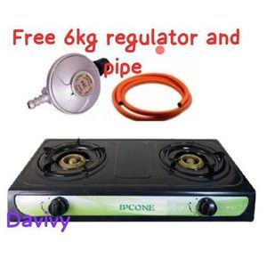 😋😋IPCONE Auto Ignition Table Top Stainless Steel 2 Burner Gas Cooker Plus 6kg Regulator And Pipe.Auto Ignition
Durable
Saves Energy
Easy to use
Table Top Gas stove, double Burner