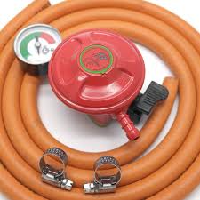 REGULATOR;13KG REGULATOR GAS GAS 27mm REGULATOR WITH PRESSURE GAUGE+2 METRE PIPE+2 PIPE CLIPS (2YRS WARRANT_ kitchen appliances home