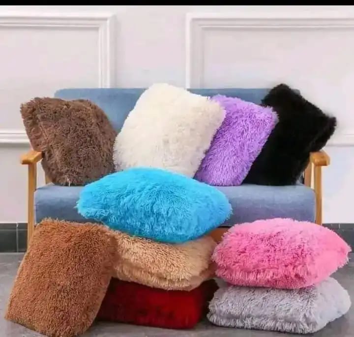 6 PCS Home Deco Fluffy Plush Throw Pillow Case Cushion Covers