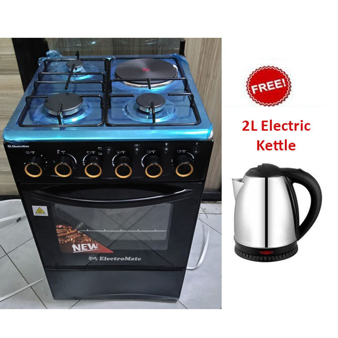 ELECTROMATE 50*55, 3G +1E, ELECTRIC OVEN Free Standing Cooker