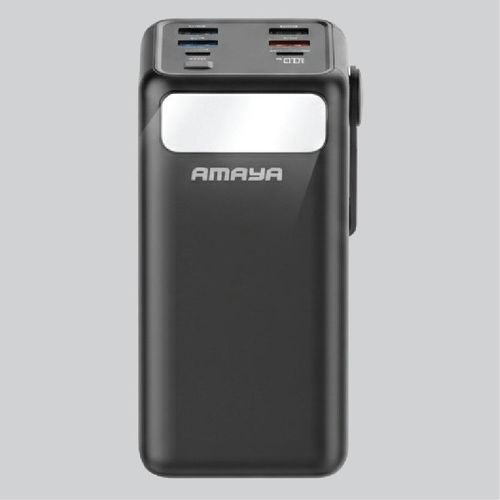 Amaya PowerBox 50000mAh Power Bank 22.5W Fast Charging Portable Charger Built-in Cables USB-C LED Display High Capacity Powerbank for Phones Tablets Travel Backup Battery