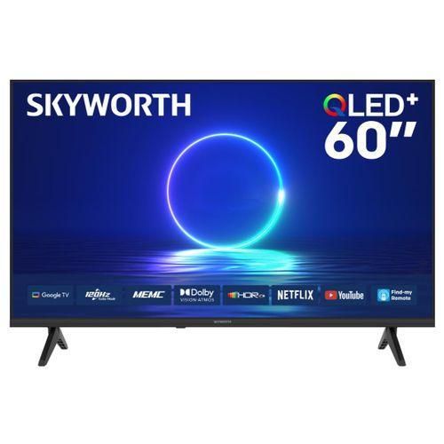 Skyworth 60 Inch QLED 4K Smart Google TV 60Q6500H Frameless | Dolby Vision, Dolby Atmos, WiFi, Netflix, YouTube, Chromecast, Voice Control HDR LED TV Kenya