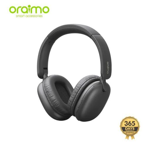 Oraimo BoomPop Lite Wireless Headphones 65H Battery, ENC Noise Cancellation, Bluetooth 5.3, Deep Bass, Foldable Design, Dual Device, Low Latency Gaming Headphones Kenya