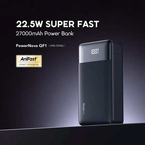 Oraimo PowerNova Q21 20000mAh Power Bank 22.5W Fast Charging, PD3.0 QC3.0, 3 Outputs, Digital Display, Type-C Input, Smart Protection Portable Charger Kenya