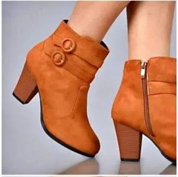 Fashion Women's Suede Boots Party Ladies Boots Punk Women Heels New Ladies Heels Office-Camel