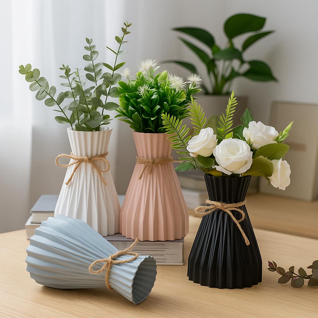 Unbreakable Nordic Flower Vase – Modern Plastic Flower Vase Decor Ideal for fresh or artificial flowers, this vase enhances living rooms, bedrooms, offices,shelves,wedding décor,or event centerpieces.