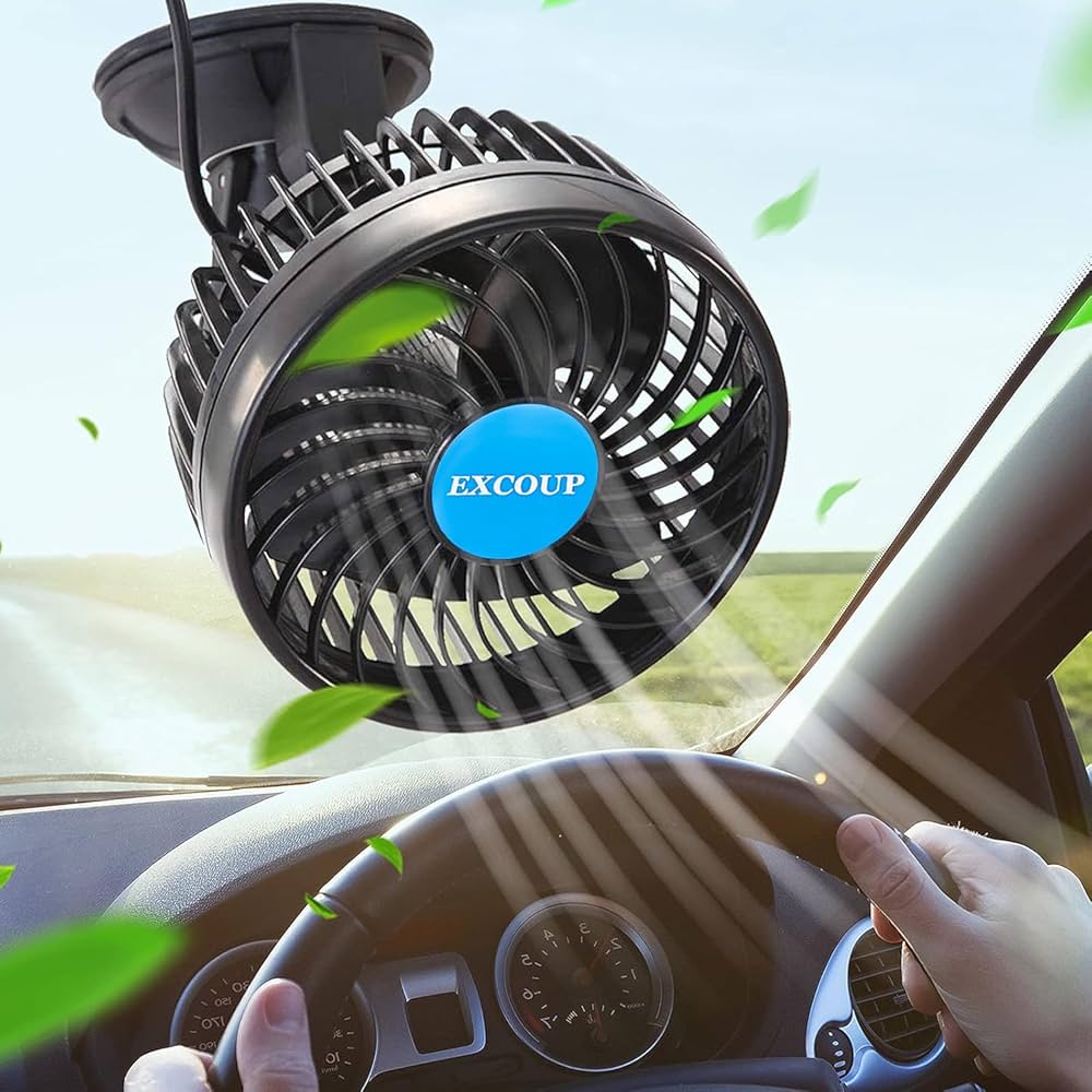 12V DC Electric Car Single Head Fan for Dashboad 360 Degree Rotatable Car Auto Powerful Cooling Air Fan, adjustable car air cooler car fan covers all areas of your car,to let the air coolness be cover