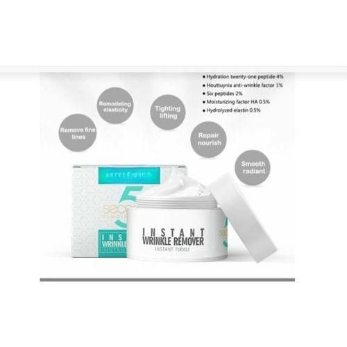 AUQUEST 5 Seconds Instant Wrinkle Remover, a topical cream designed to temporarily reduce the appearance of fine lines, wrinkles, and eye puffiness.Suitable for use on various areas including eye bags