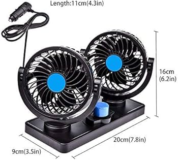 12V DC Electric Car Single Head Fan for Dashboad 360 Degree Rotatable Car Auto Powerful Cooling Air Fan, adjustable car air cooler car fan covers all areas of your car,to let the air coolness be cover
