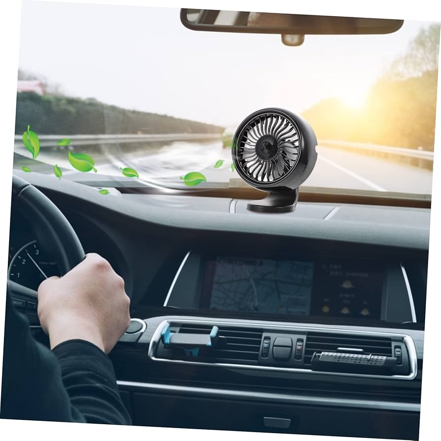 12V DC Electric Car Single Head Fan for Dashboad 360 Degree Rotatable Car Auto Powerful Cooling Air Fan, adjustable car air cooler car fan covers all areas of your car,to let the air coolness be cover