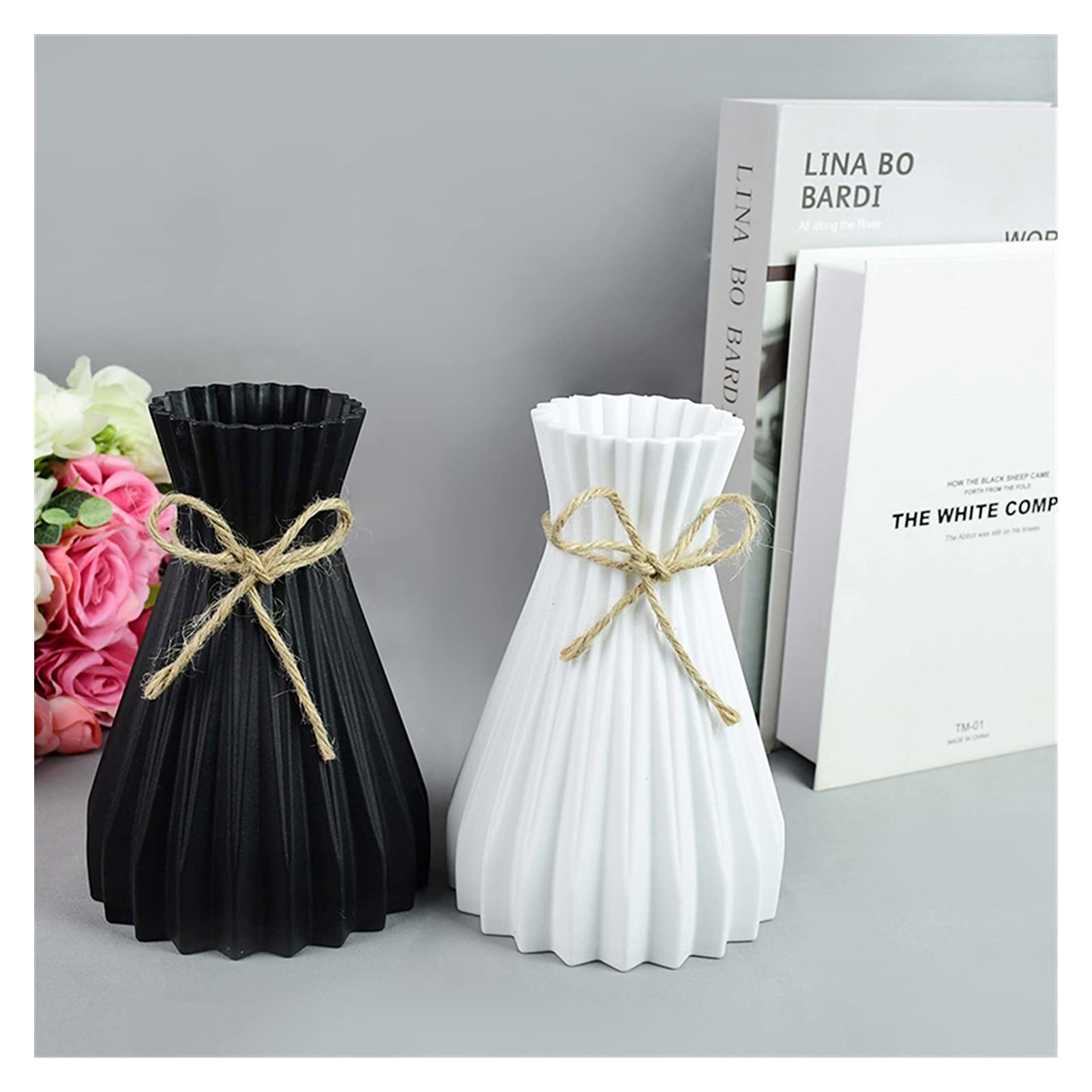 Unbreakable Nordic Flower Vase – Modern Plastic Flower Vase Decor Ideal for fresh or artificial flowers, this vase enhances living rooms, bedrooms, offices,shelves,wedding décor,or event centerpieces.