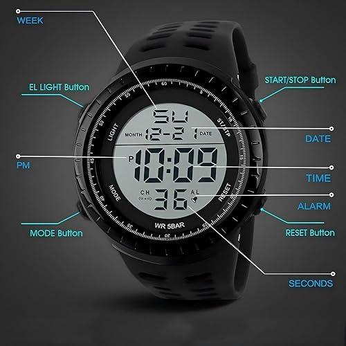 5.11 Tactical DIGITAL MENS WOMEN WRISTWATCH WATERPROOF SPORT WATCH ANALOG WATCH Waterproof design suitable for various sports activities.Features include a durable resin strap and scratch-resistant .