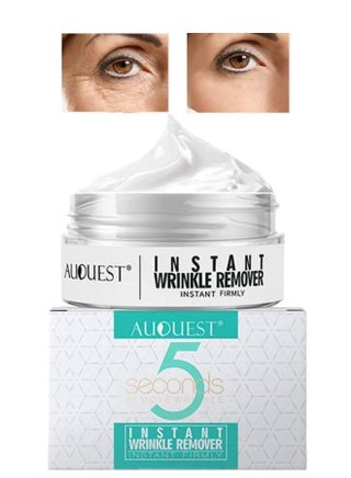 AUQUEST 5 Seconds Instant Wrinkle Remover, a topical cream designed to temporarily reduce the appearance of fine lines, wrinkles, and eye puffiness.Suitable for use on various areas including eye bags