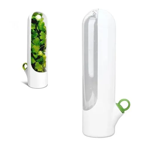 Herb Saver Pod Herb Keeper Vegetable Fresh Cilantro Containers for Refrigerator Keeping Bottle Herb Preserver It works by keeping the stems submerged in a refillable water reservoir for the leaves.