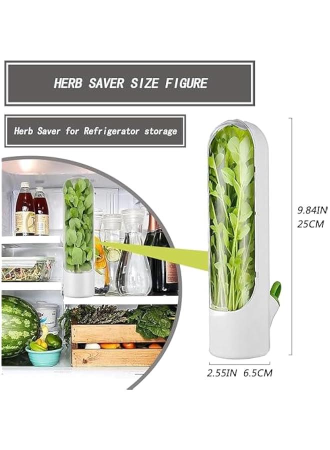 Herb Saver Pod Herb Keeper Vegetable Fresh Cilantro Containers for Refrigerator Keeping Bottle Herb Preserver It works by keeping the stems submerged in a refillable water reservoir for the leaves.
