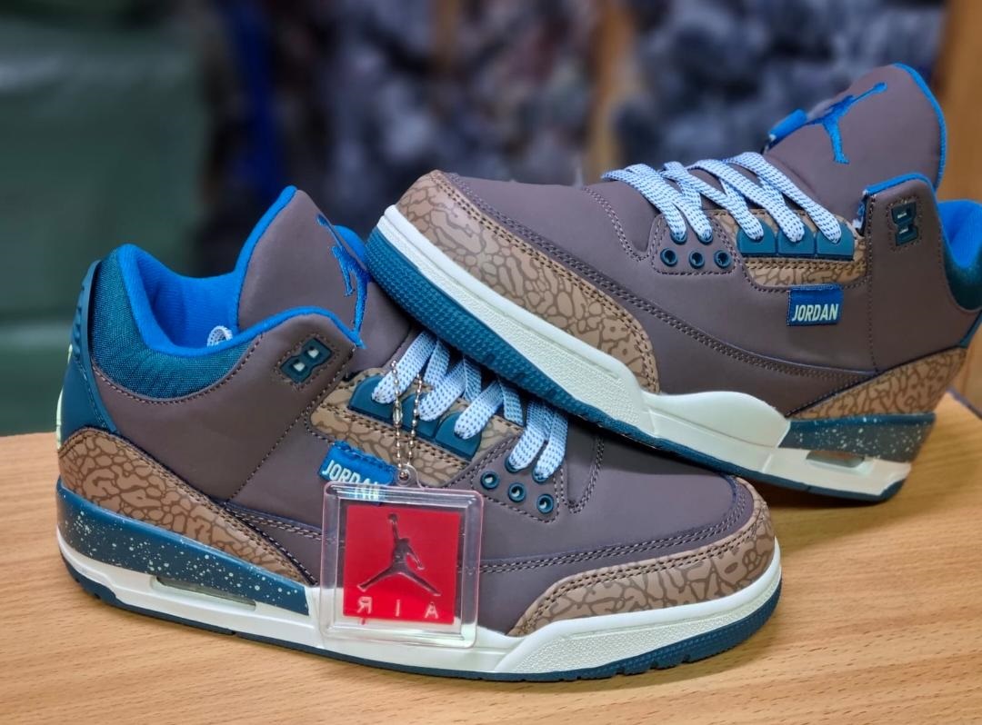 Generic Air Jordan 3 Retro (GS) Shoes Olive Grey Green Abyss