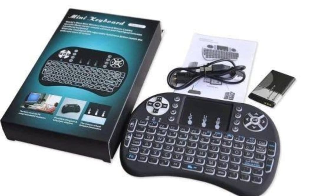 i8 2.4GHz Mini Wireless Keyboard with Backlight & Touchpad Mouse