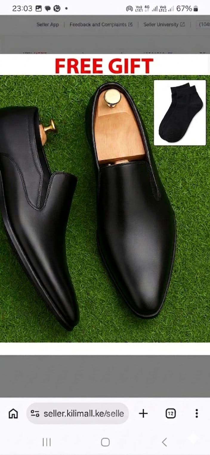 Mens classic genuine leather official shoes, official can be worn with khaki , jeans or material trousers, affordable men shoes+ FREE GIFT