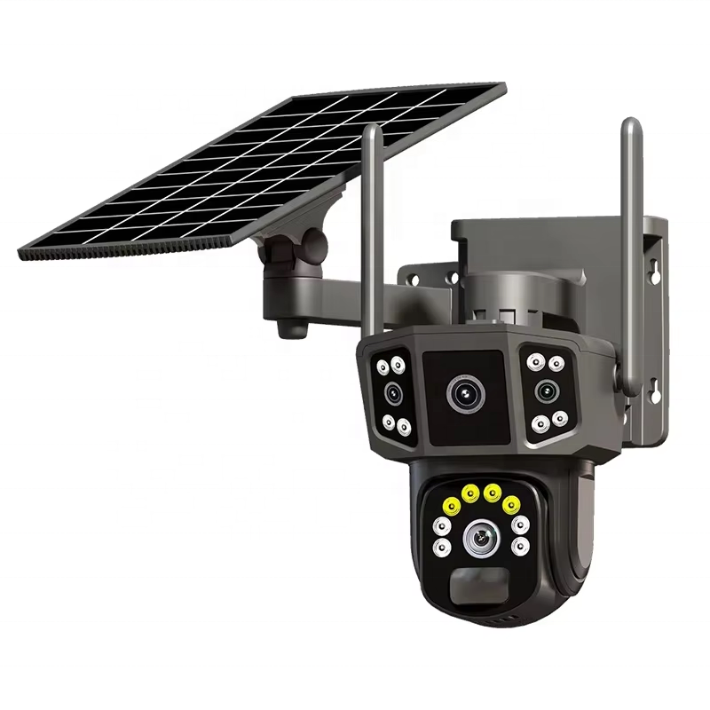 Dual Solar CCTV WIFI Camera Human AI Auto Tracking Motion Alarm  Wireless Camera for Outdoor, night vision,two way communication,HD video quality wireless remote surveillance