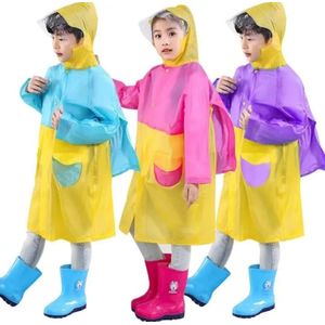 Kids Waterproof Raincoat with Expandable School Bag Cover – Hooded Lightweight Rain Jacket for Boys & Girls, Full Coverage for School & Outdoor Use