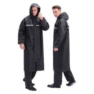 Waterproof Hooded Raincoat Jacket – Lightweight Windproof PVC/Polyester Coat for Men & Women, Full-Length Protection for Outdoor Travel, Riding & Daily Use