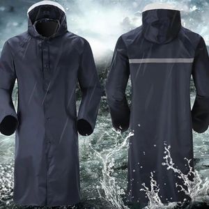 Waterproof Hooded Raincoat Jacket – Lightweight Windproof PVC/Polyester Coat for Men & Women, Full-Length Protection for Outdoor Travel, Riding & Daily Use