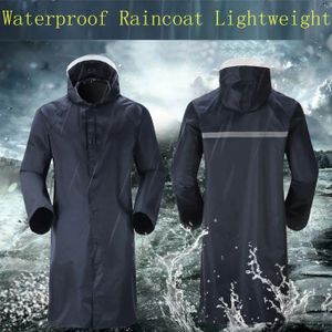 Waterproof Hooded Raincoat Jacket – Lightweight Windproof PVC/Polyester Coat for Men & Women, Full-Length Protection for Outdoor Travel, Riding & Daily Use