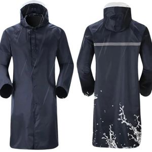 Waterproof Hooded Raincoat Jacket – Lightweight Windproof PVC/Polyester Coat for Men & Women, Full-Length Protection for Outdoor Travel, Riding & Daily Use