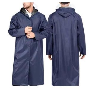 Waterproof Hooded Raincoat Jacket – Lightweight Windproof PVC/Polyester Coat for Men & Women, Full-Length Protection for Outdoor Travel, Riding & Daily Use