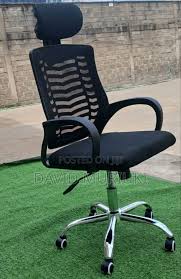 Secretarial Mesh Office Chair with Headrest, Ergonomic Office Chair with Lumbar Support, Breathable Mesh Back Computer Desk Chair for Home and Office Long Hour Comfort