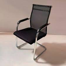Executive Secretarial Mesh Office Chair, Ergonomic Computer Desk Chair with Armrests, Breathable Mesh Visitor Office Seating for Home and Corporate Use, Durable Modern Office Chair