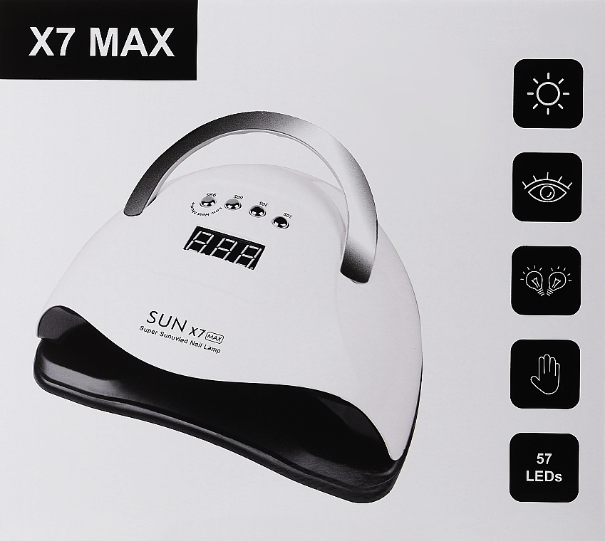 Gel Dryer UV LED Nail Lamp Professional 220W Nail Curing Machine with 57 LED Beads, Fast Drying for All Gel Polish Types, Salon & Home Manicure Pedicure Use