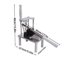 Commercial Chips Cutter Heavy Duty Potato Vegetable Slicer Stainless Steel Blade Durable Kitchen Cutter Machine for Uniform Chips Fries Carrots Fast Cutting Tool for Restaurants Hotels Home Use
