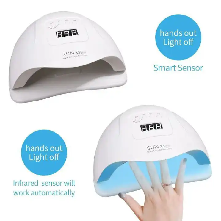 Professional 120W–220W UV/LED Nail Lamp Dryer, Fast Gel Polish Curing Machine, Commercial & Home Use Nail Dryer with 240V Power Supply