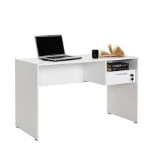 Aneto Office Desk 0.9M Modern Compact Home Office Study Table with Lockable Drawer, Open Shelf Storage, Durable Wood Finish Workstation for Laptop, Writing, and Small Space Productivity Setup