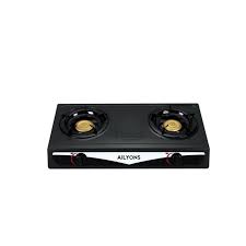 Ailyons Double Burner Gas Cooker – High Efficiency Tabletop LPG Stove with Durable Stainless Steel Body, Adjustable Flame Control & Portable Kitchen Cooking Solution