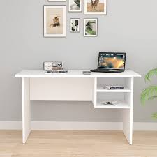 Aneto Office Desk 0.9M Modern Compact Home Office Study Table with Lockable Drawer, Open Shelf Storage, Durable Wood Finish Workstation for Laptop, Writing, and Small Space Productivity Setup