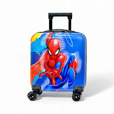 Kids’ Hard-Shell Suitcase with Wheels and Pull Handle – Lightweight Cartoon Travel Luggage with Durable ABS Shell, Smooth Rolling Wheels and Adjustable Telescopic Handle for Children’s Travel, School