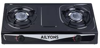 Ailyons Double Burner Gas Cooker – High Efficiency Tabletop LPG Stove with Durable Stainless Steel Body, Adjustable Flame Control & Portable Kitchen Cooking Solution