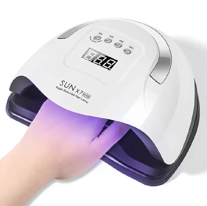 Gel Dryer UV LED Nail Lamp Professional 220W Nail Curing Machine with 57 LED Beads, Fast Drying for All Gel Polish Types, Salon & Home Manicure Pedicure Use