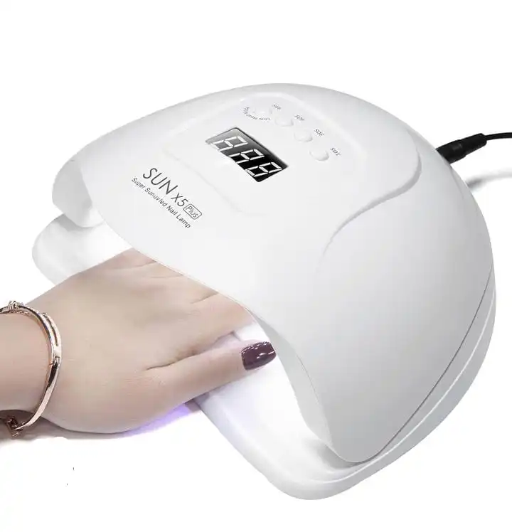 Sun LED Nails Lamp for Manicure 120W Nail Dryer Machine UV/LED Gel Polish Curing Lamp with Motion Sensor and LCD Display, Fast Professional Nail Dryer for Home & Salon Use