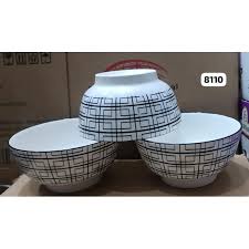 6 Inch Black and White Bowls Set Elegant Modern Serving Bowls Durable Glass Bowls for Fruits Desserts Salad Snacks and Everyday Dining Kitchen Use Stylish Minimalist Bowl Set