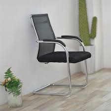 Executive Secretarial Mesh Office Chair, Ergonomic Computer Desk Chair with Armrests, Breathable Mesh Visitor Office Seating for Home and Corporate Use, Durable Modern Office Chair