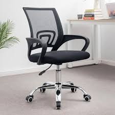 High Quality Mesh Secretarial Office Chair, Ergonomic Swivel Office Chair with Lumbar Support, Breathable Mesh Computer Desk Chair for Home and Office Use, Adjustable Height Comfortable Seating