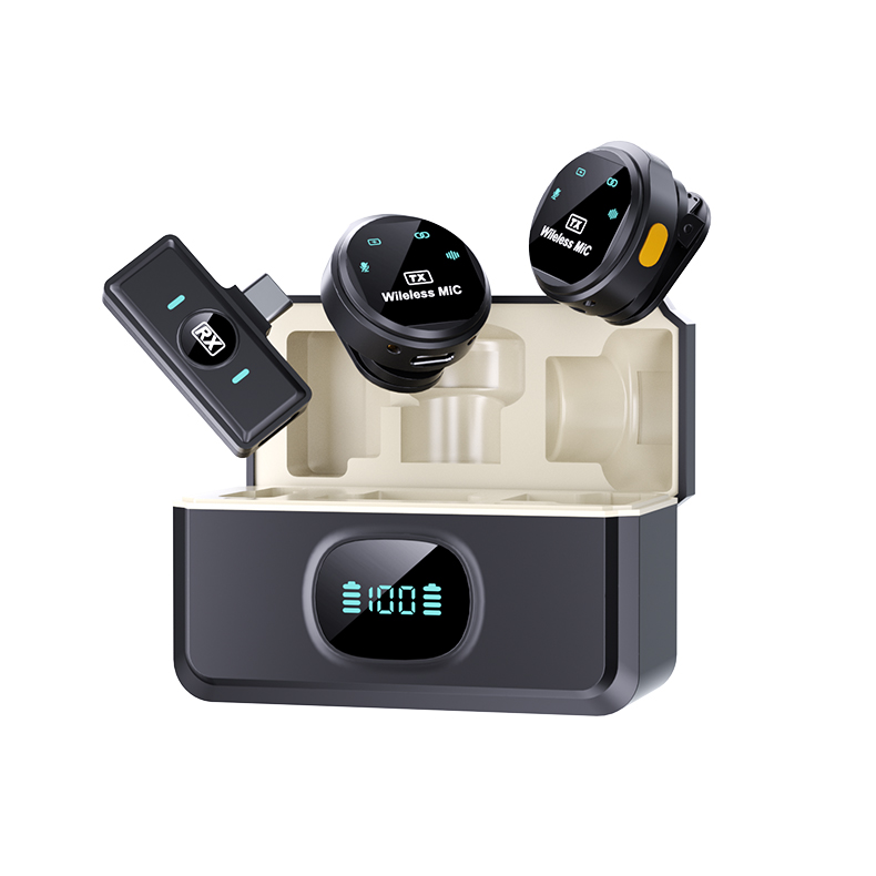 Wireless Lavalier Microphone with  Noise Cancellation Mini Lapel Mic for Tiktok YouTube, Recording, Vlog, Facebook Live Streaming microphone with crystal clear sound