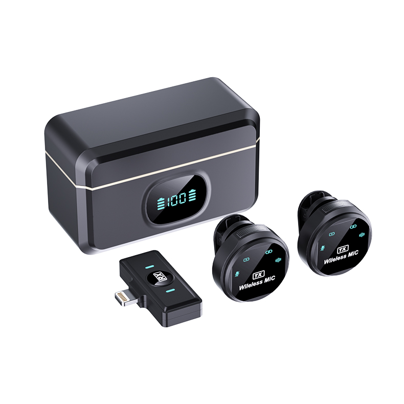 Wireless Lavalier Microphone with  Noise Cancellation Mini Lapel Mic for Tiktok YouTube, Recording, Vlog, Facebook Live Streaming microphone with crystal clear sound