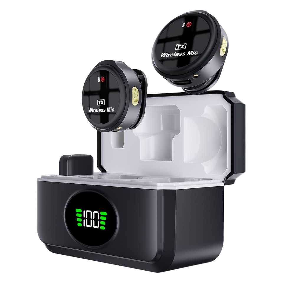 Wireless Lavalier Microphone with  Noise Cancellation Mini Lapel Mic for Tiktok YouTube, Recording, Vlog, Facebook Live Streaming microphone with crystal clear sound